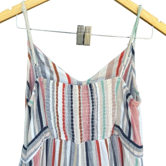 American Eagle Outfitters - Keyhole Front Striped Linen Romper - Women’s Size M - Picture 6 of 12